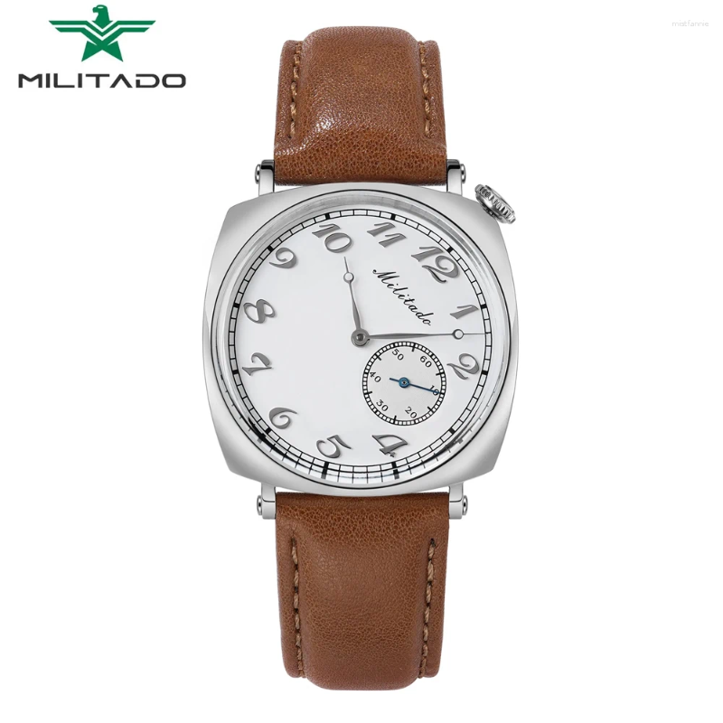 Wristwatches Militado ML11 ST1701K Classic Men's Automatic Mechanical Watch Luxury Sapphire 36mm Vintage Reloj Hombre 10Bar Waterproof