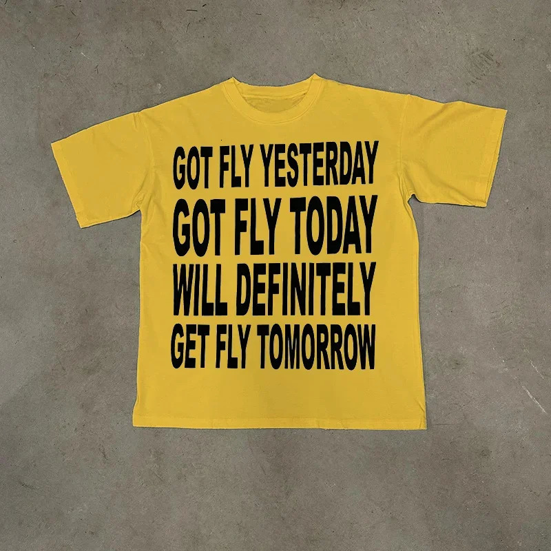 Men Y2K Cotton T-shirt Hiphop Harajuku Letter Print Retro Top Grunge Goth Streetwear Tee Punk Oversized Short Sleeve T-shirt EMO 250618