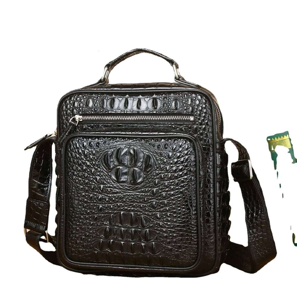 Cow Genuine Male's Crossbody Alligator Business Leather Men's Messenger Bag Vintage Men Shoulder Handbags