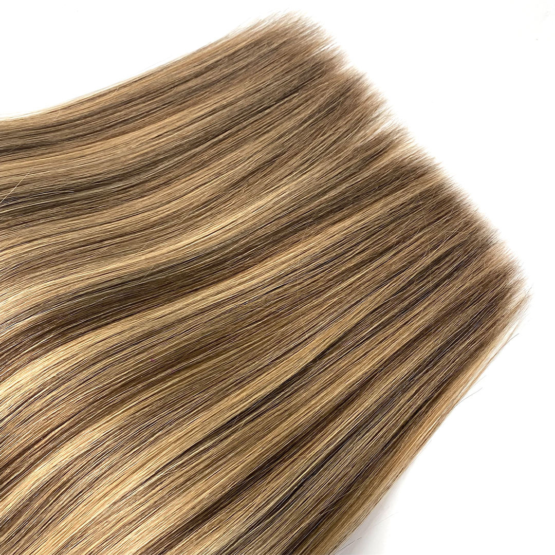 Highest Quality Genius Weft Hair Extensions Balayage color 100% Russian Human Hair Invisible Mini Weft Hair 100g - view 7