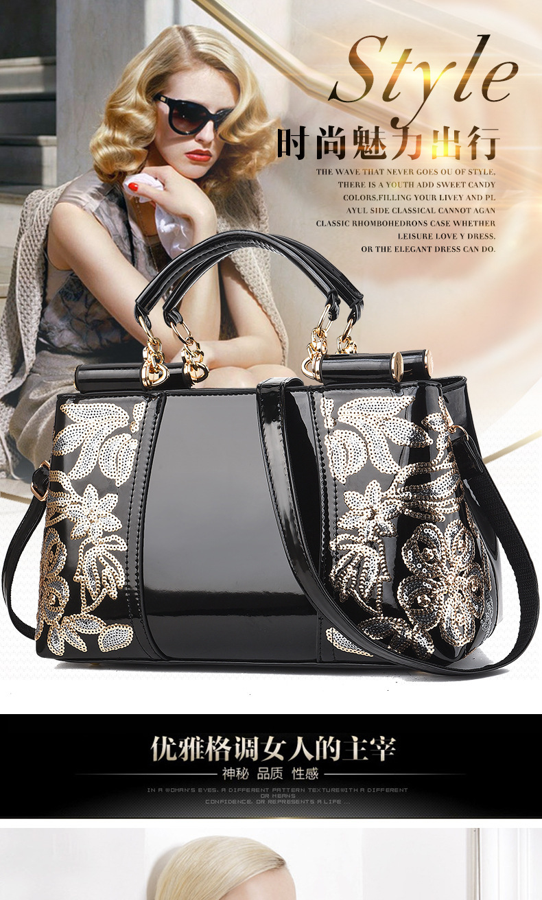 Free Shipping 2025 New Designer Bag Fashionable And High-quality Shopping Bag High-end Elegant Large Capacity Trendy Shiny Leather Women's Handba