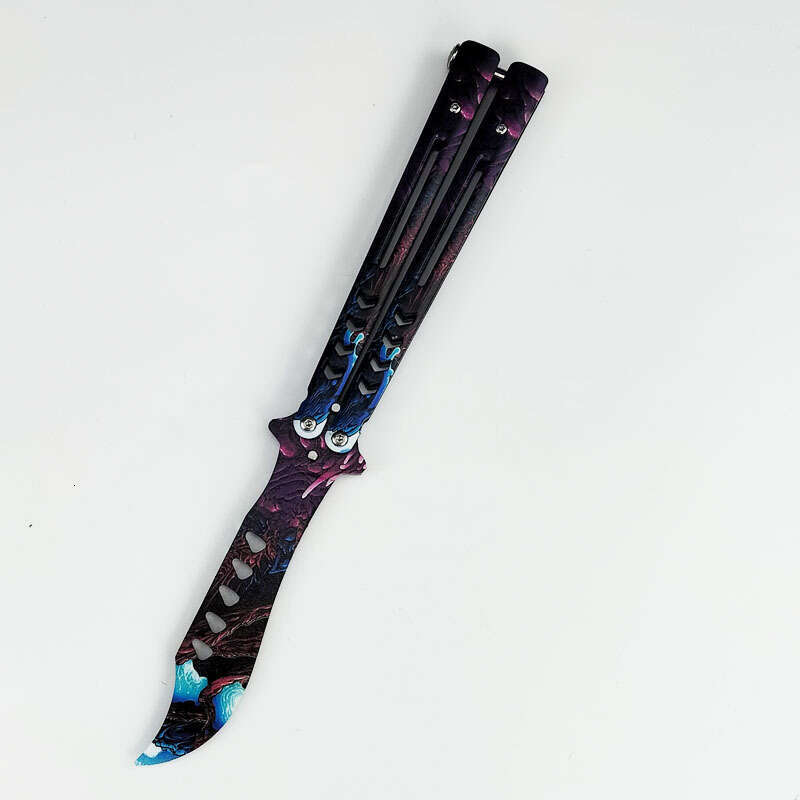 CSGO Butterfly Portable Folding Beginner Practice Unsharpened Outdoor All-Steel Peripheral Game Toy Throwing Knife