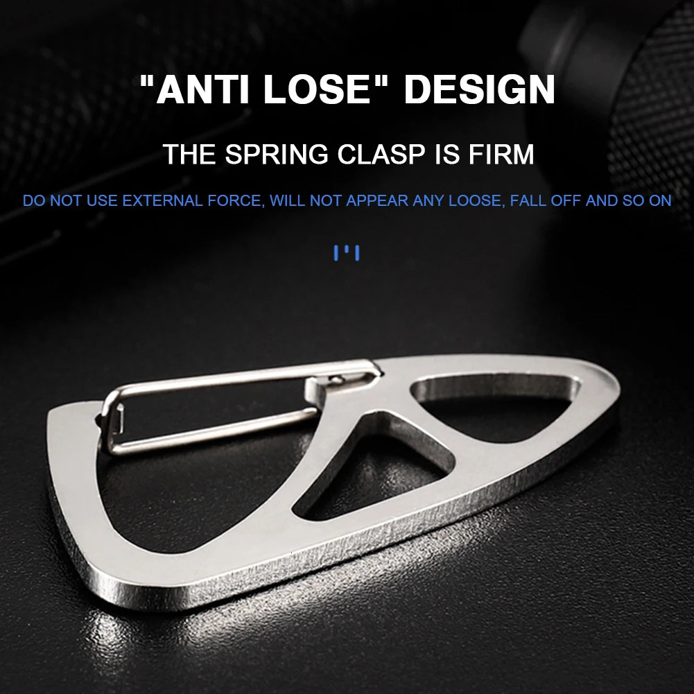 Keychain Carabiner Ring Key Holder Men Gift Travelling Easy Carrying Stainless Steel Climbing Hook Portable Parts y250611