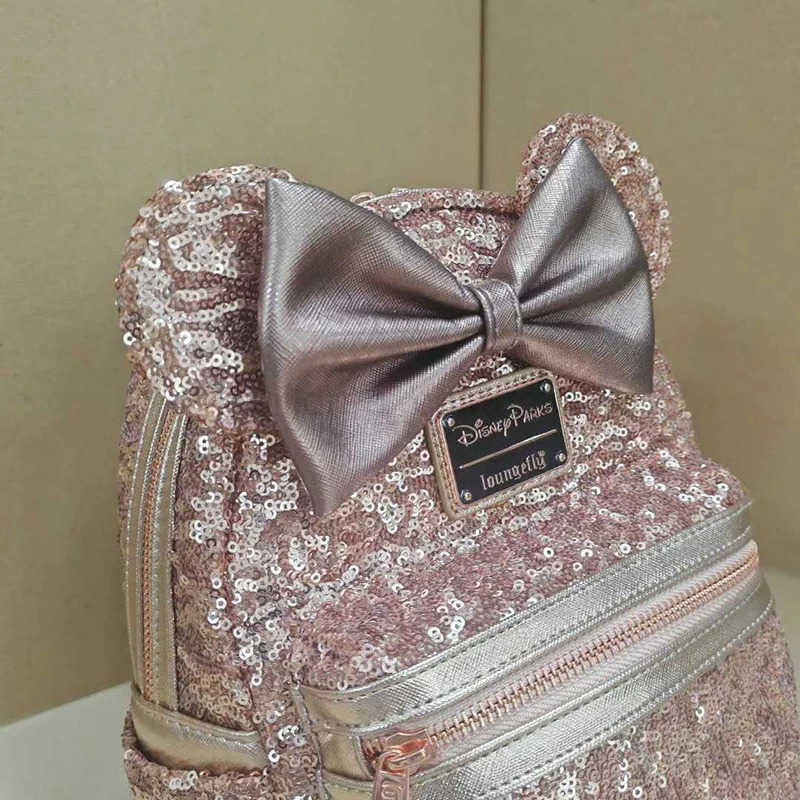 DISNEY Original Disney Minnie Mickey Mini Backpack Elementary School Backpack Girl Shoulder Bag Outdoor Leisure Bag Girl Birthday Gift W250620