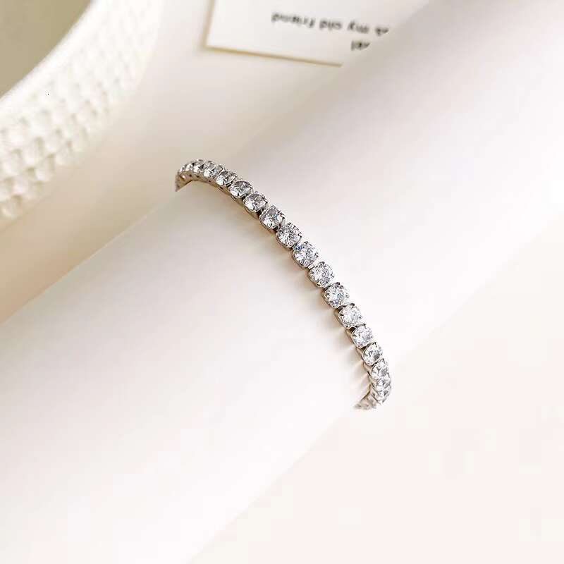 New Stainless Steel Full-diamond Bracelet a Female Internet-famous Style Bracelet with a Niche Design Wholesale
