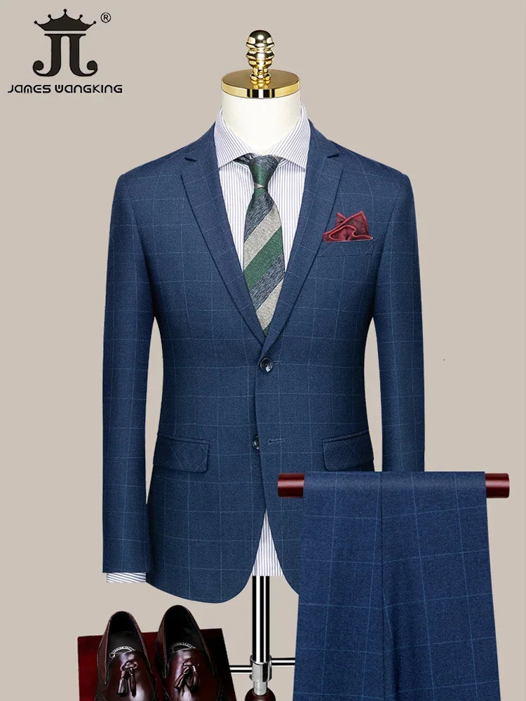 Blazer Vest Pants High-end Boutique Plaid Casual Business Suit 3 Pcs and 2 Pcs Set Groom Wedding Party Dress Jacket 250619