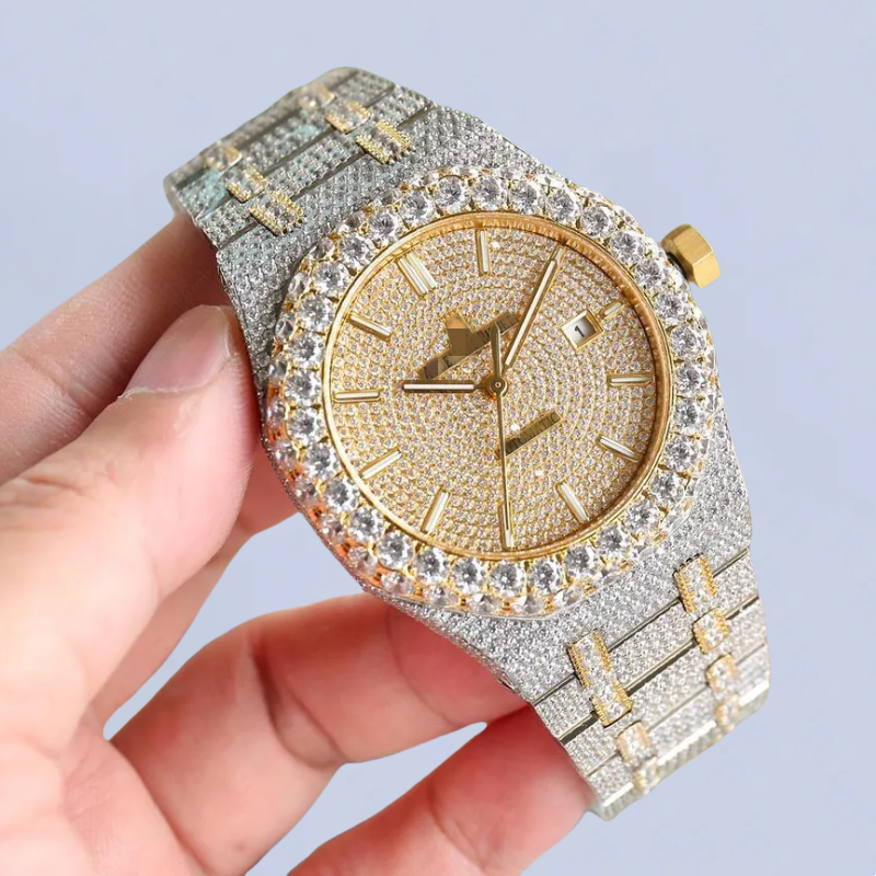 High-end classic and fashionable Moissanite watches, hip-hop rock men's watches VVS hop enthusiasts, and women's watches