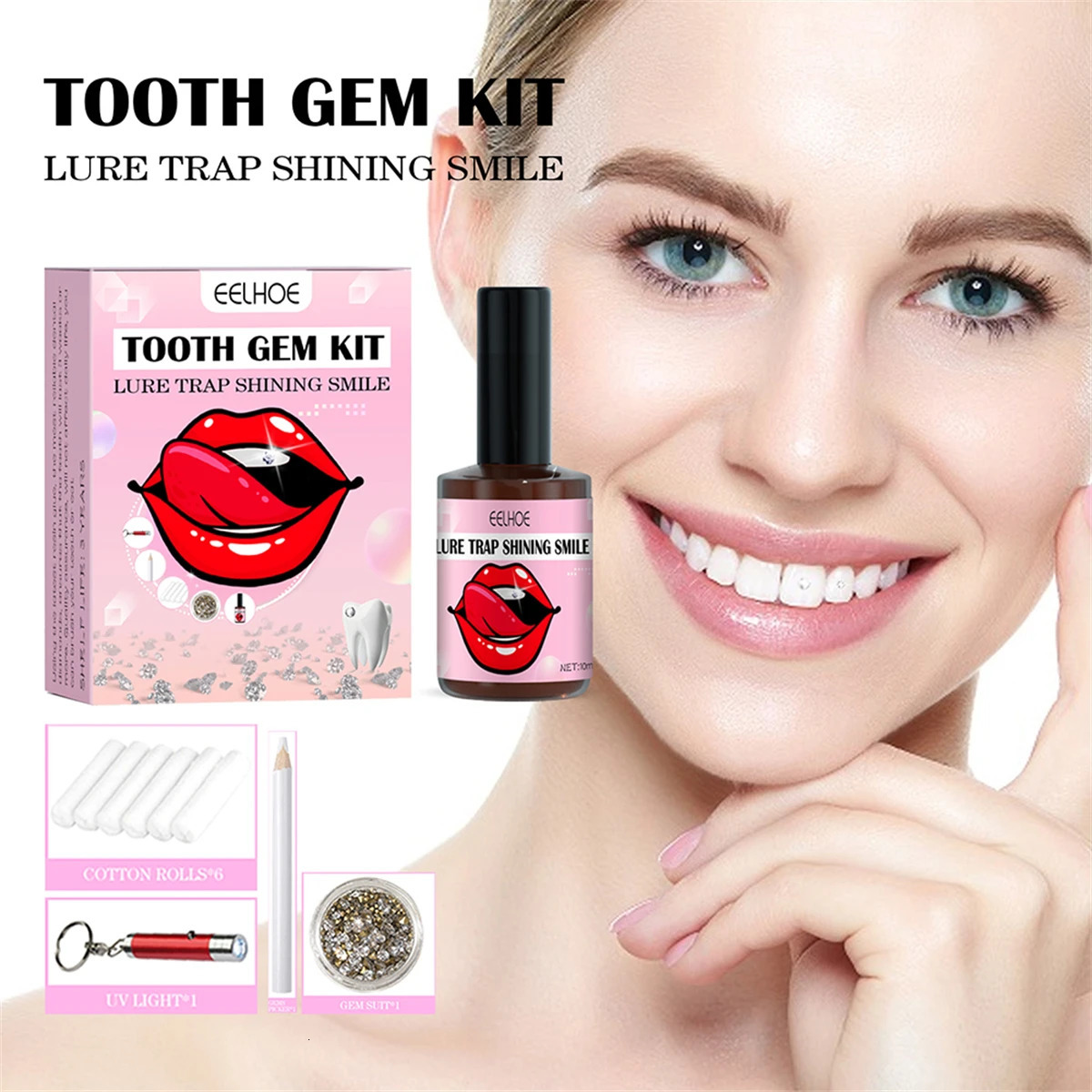 Tooth Jewelry Kit DIY Teeth Gems With Glues And Light Firm Reliable Clear Stone Crystal Ornaments Jewellery 250613
