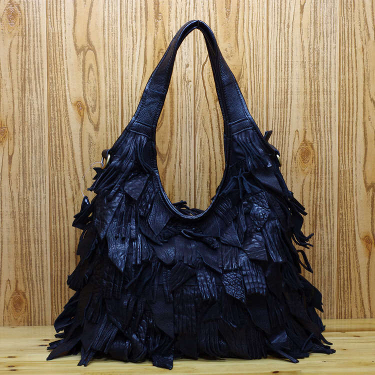 luxury bag Designer Shoulder bag Crossbody bags Women's Genuine Leather Bag Colorful Top Layer Cowhide Tassel Contrast Color
