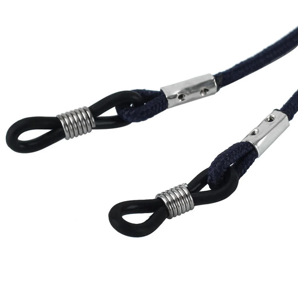 KLASSNUM 2Pcs Black Rope Glasses Strap Soft Neck Cord String Retainer Lanyard Sunglasses Eyeglasses Adjustable AntiSlip Chain 250612