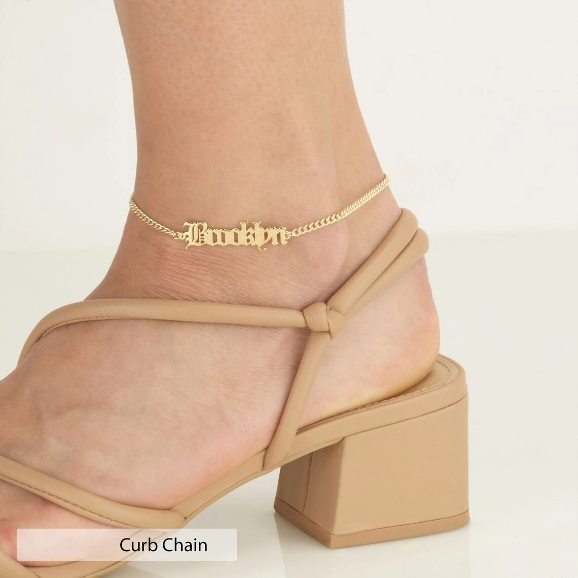 Customized Name Anklet Women Girl Trendy Jewelry Stainless Steel Gold Color Nameplate Ankle Bracelet Handmade Gifts For Her 250606