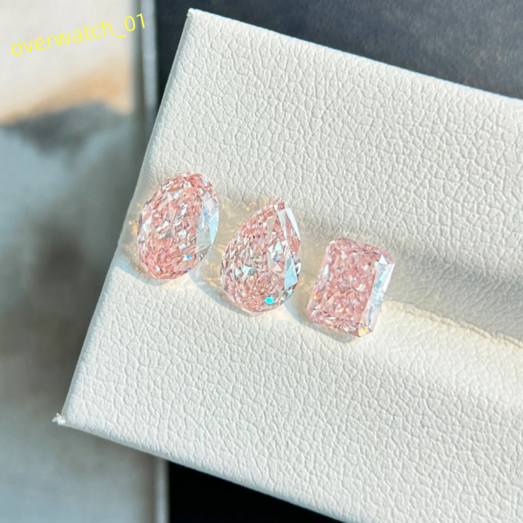 IGI Certificate 1ct 2ct Fancy Vivid Pink Lab Grown Diamond Radiant Cushion Oval Pear Cut Fancy Color Lab HPHT CVD Diamond