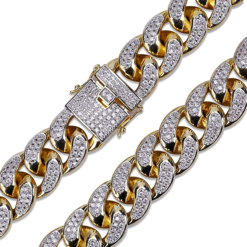 Accessories Men's Hip Hop Cuban 18mm 3D Zircon Bracelet