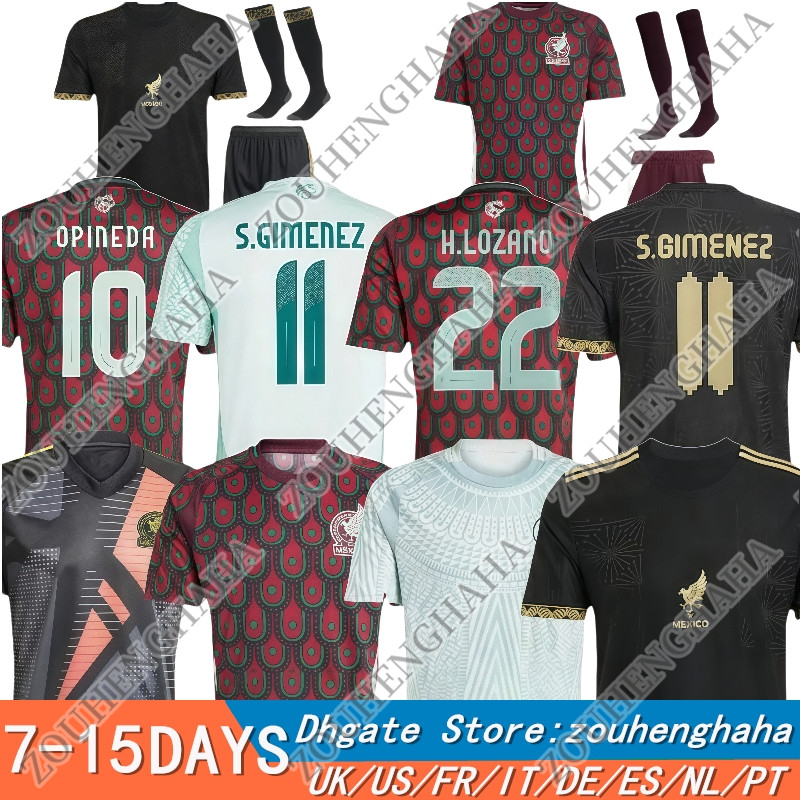 MeXiCO Gold Cup Soccer Jerseys CHICHARITO 2025 2026 National Team Football Shirt Men Kids Kit sets Home Away Camisetas Copa America Maillot Mexique GIMENEZ LOZANO