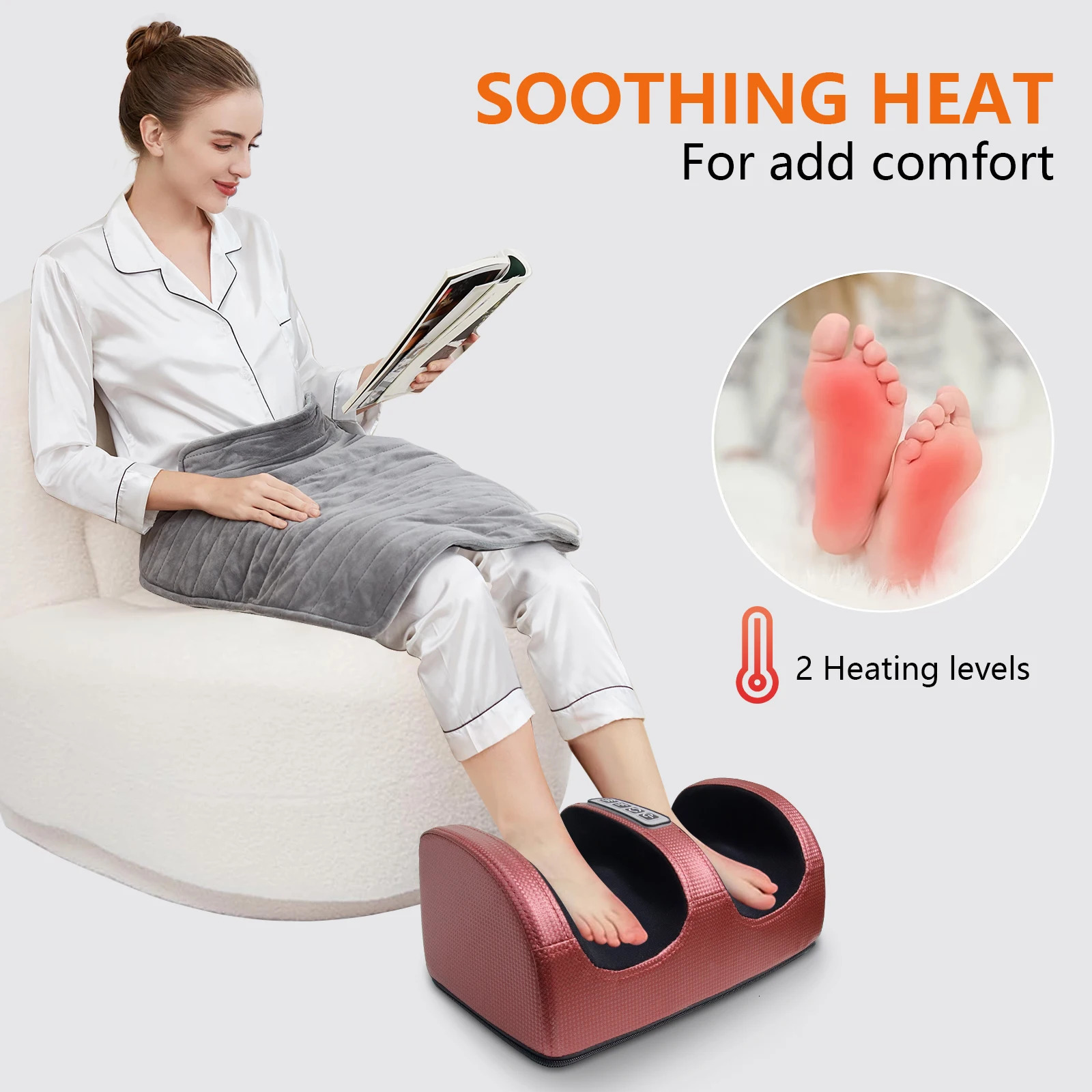 Foot massage machine kneading foot leg massager electric heating home Christmas gifts Valentines Day M 250605