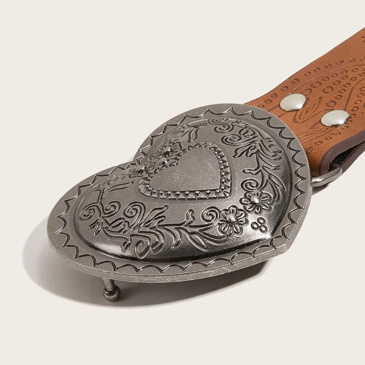 Fashion Designer Belts For Women High Quality Luxury Y2K Brown Pattern Print Unisex Men Jeans Belt Heart Buckle Waistband XJ250620