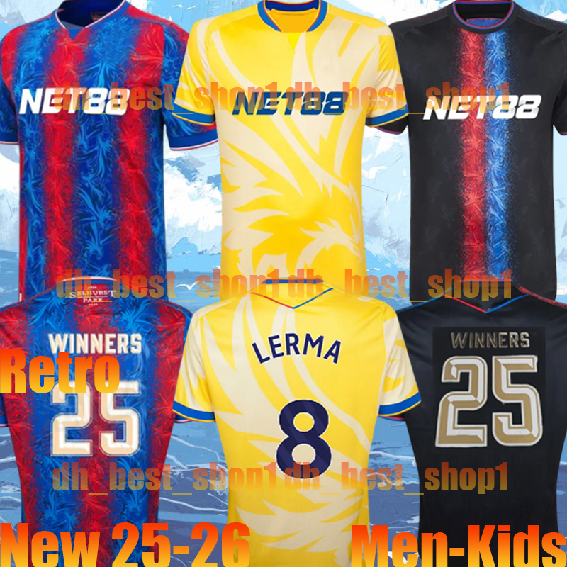 4XL 24 25 OLISE Crystal Soccer Jerseys 2025 26 EZE GUEHI Mateta DOUCOURE MITCHELL SARR MATETA WHARTON KOUYATE RICHARDS PalaceS fans player cRyStals mens kids Kit sock