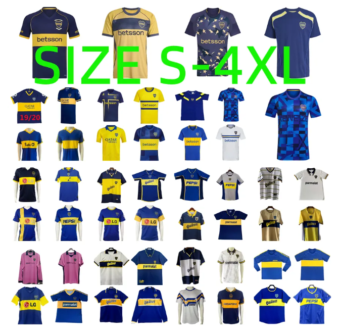 Retro classic Boca juniors soccer jerseys 1981 1995 1996 1997 1998 1999 2000 2001 2002 2003 2004 2005 2006 2009 2010 2011 2012 ROMAN RIQUELME MARADONA football shirt