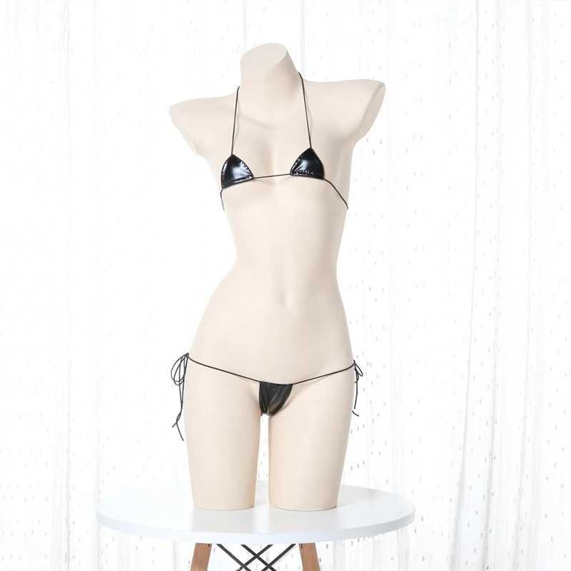 Sexy Female Erotic Micro Mini Bikini Set Women G String Set Thong Extreme Porno Hot Swimwear Cute Lingerie See Through Swimwear W250620