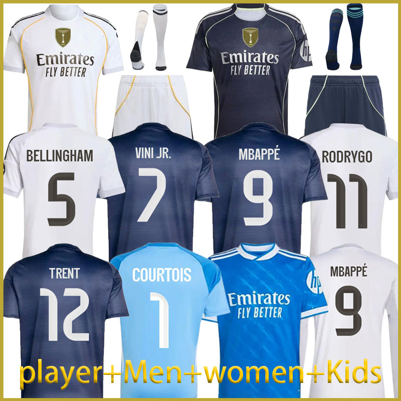 Real MBAPPE soccer jerseys MAdriDs BELLINGHAM 2025 2026 Modric Mens kids kit home away 3rd football shirt set Uniforms VINI JR RODRYGO VAERDE TCHOUAMENI