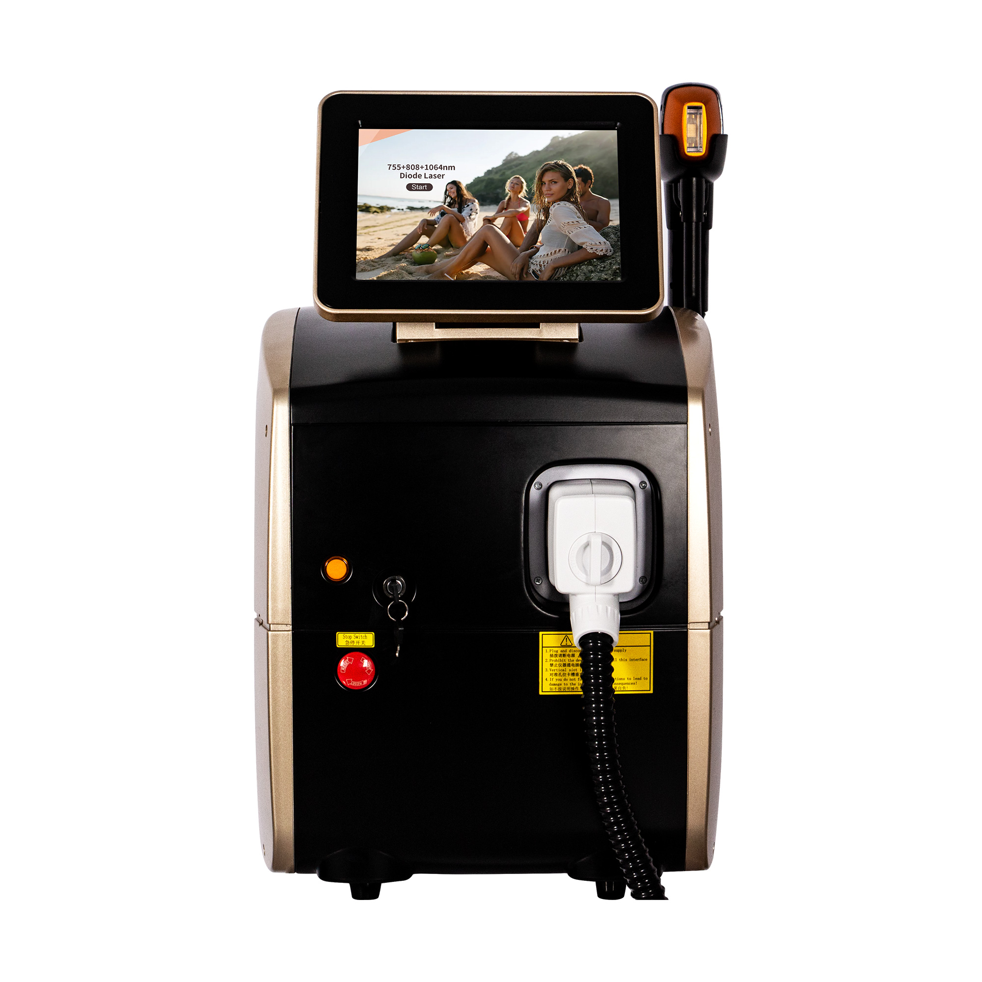 Diode Laser Hair Removal Machine Alexander Freezing Point Painless Permanent Hair Removal Device 3 Wavelength 808nm 755nm 1064nm