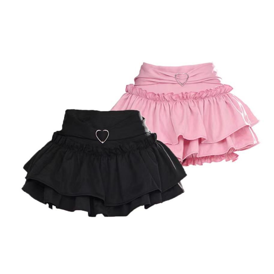 Skirts Y2K Women New A-line fluffy skirt slim fit cake skirt short skirt pleated skirt