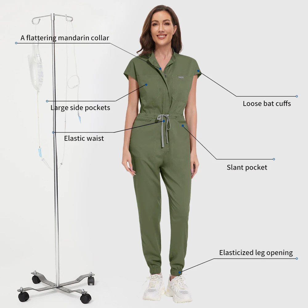 Niaahinn Hospital Nurse Doctor Gowns High Quality Scrub Jumpsuit Multicolour Nursing Scrubs Beauty SPA Uniforms 250619