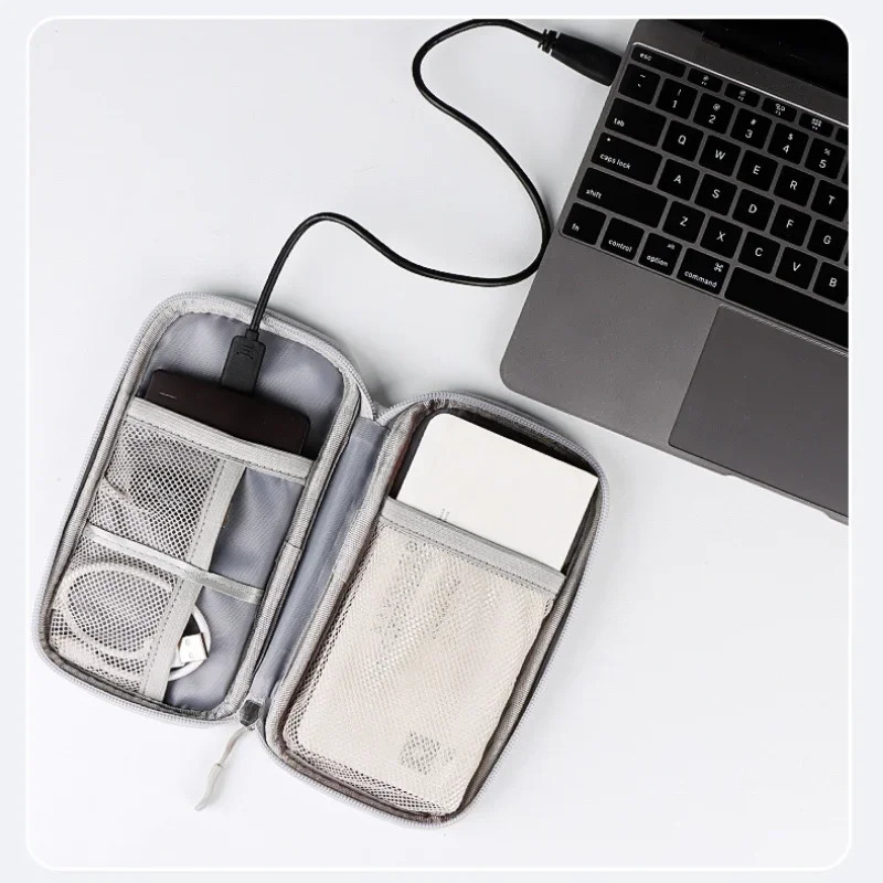 Portable Cable Organizer Waterproof Storage Bag for Power Bank Digital Case Earphone Oxford Cloth Holder 250612