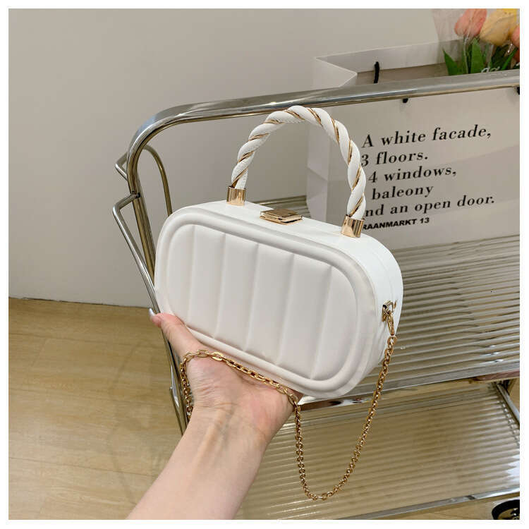 Bags Women's 2025 New Fashion Embossed Box High-Quality Handbag Chain Shoulder Crossbody Bag