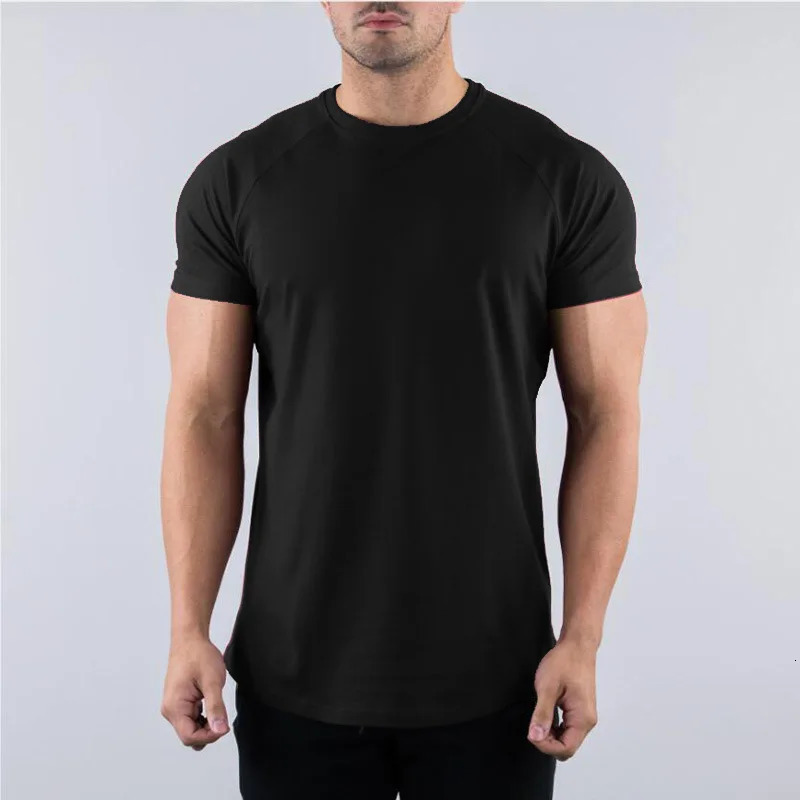 Mens Summer Skinny Casual TShirt Short Sleeve Tee Male Gym Fitness Sport Cotton Tops Man Running Workouts Sweatshirt Clothing 250616