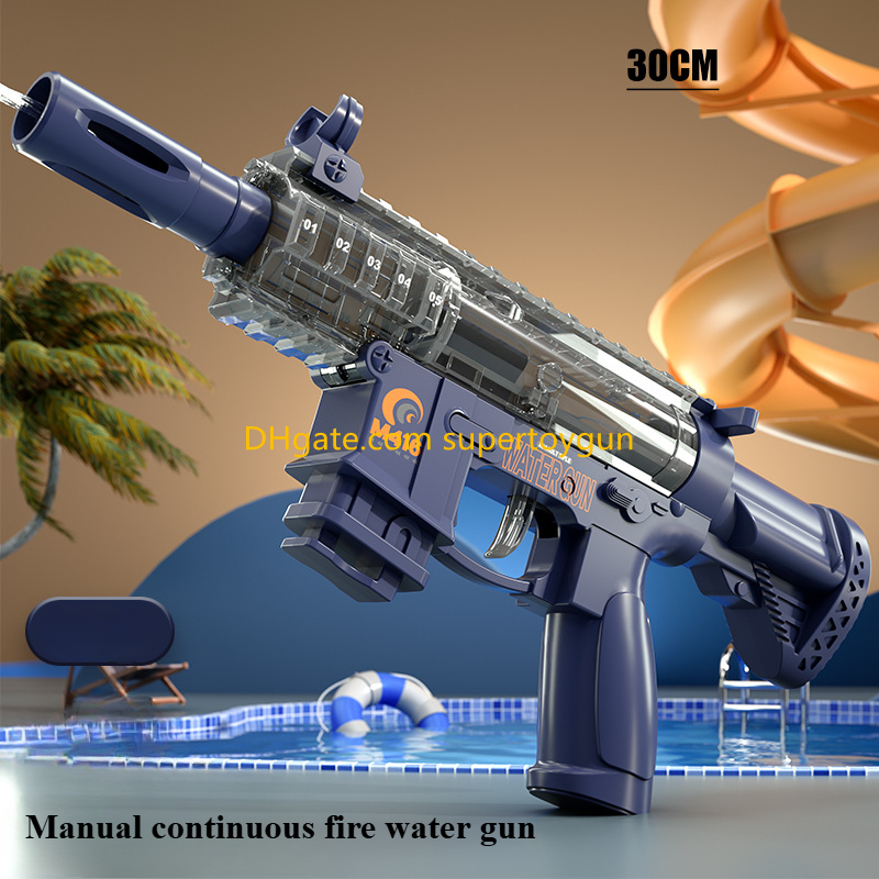 M416 Water Gun Compact Manual Squirt Gun with Continuous Firing Blowback Water Pistol Blaster for Summer Beach Pool Outdoor Water Games Toy Kids Boys 