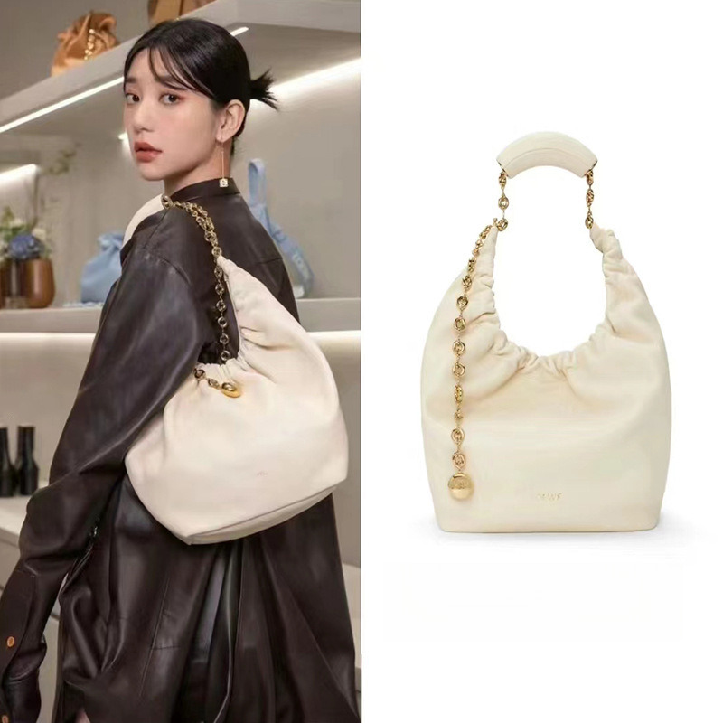 Squeeze garbage bag shoulder cross tote bag 2025 new pleated soft leather bag