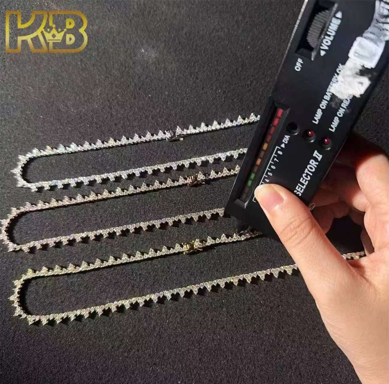 Hip Hop 925 Sterling Silver Trends Diamond Fashion Iced Out Hiphop Necklace Tennis Chain Vvs Moissanite