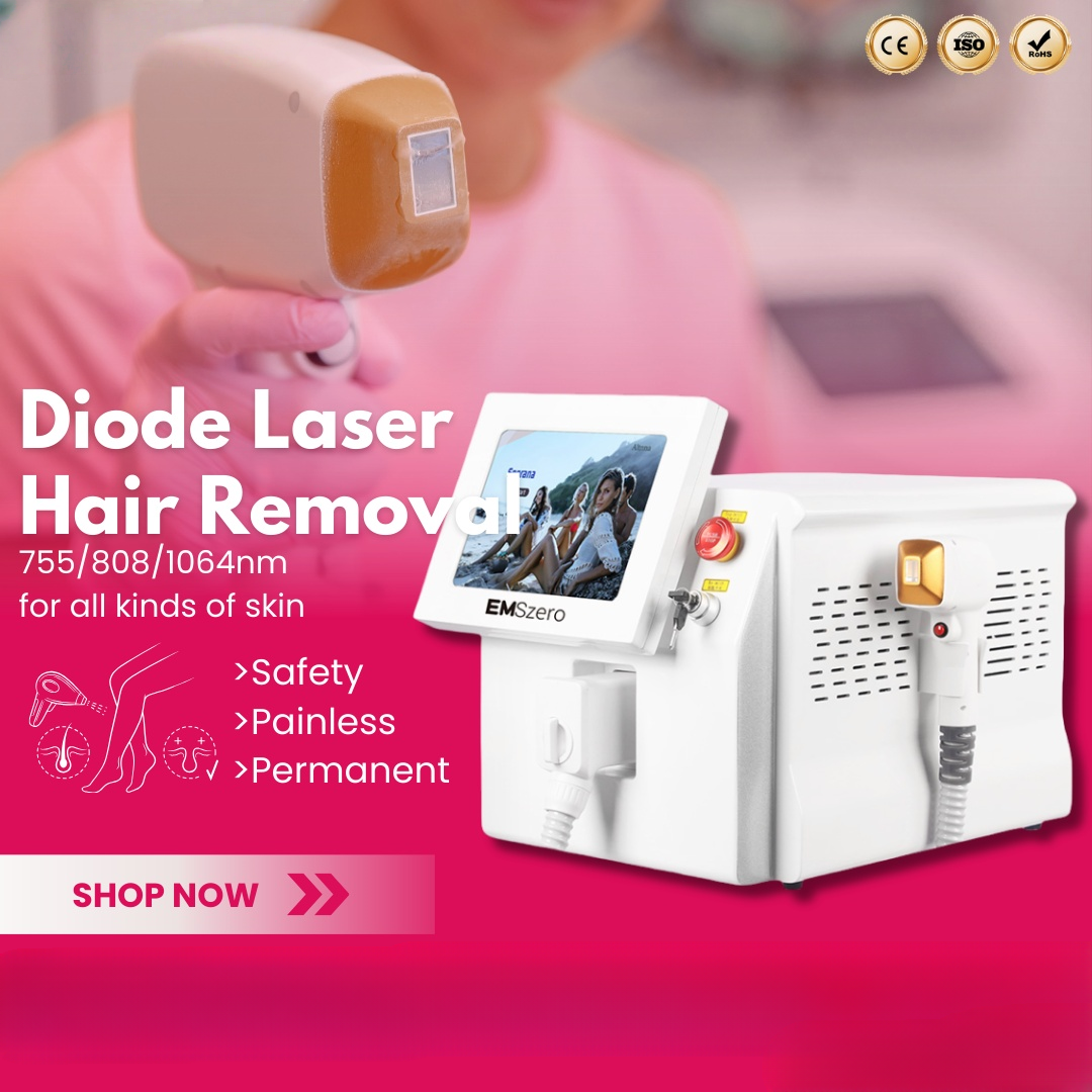 3 wavelength Ice Platinum Diode Laser Epilator 755nm 808nm 1064nm Facial Painless Hair Removal Machine Suitable for beauty salons and homes