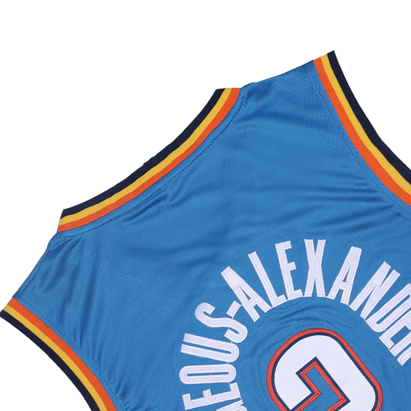 Custom Basketball Jersey 2025 Finals 2 Shai Gilgeous-Alexander Luguentz Dort Ousmane Dieng Alex Ducas Adam Flagler Embroidered Champ ion Any Number Na