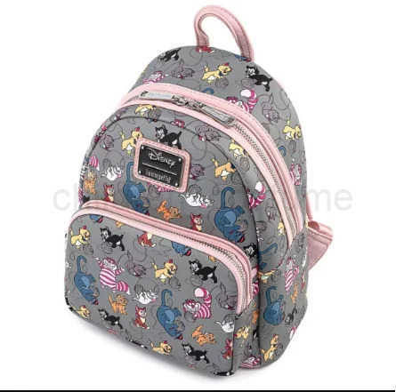 Disney Loungefly Stitch Mickey Mouse Sleeping Curse Pixar Up Double Strap Shoulder Bag Purse School Backpack Kids Gifts W250620