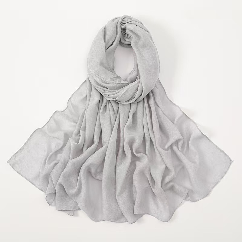 T1020 thin modal single color thin edge breathable cotton shawl cotton and linen women's scarf headscarf