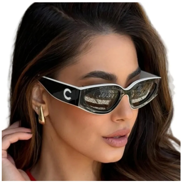 Designer Men Sunglasses For Women Beach Sun Glasses Trendy Square Metal Legs Letter Design Cat Eye Top Quality Eyeglasses Oval Monogram channneel Sunglasses