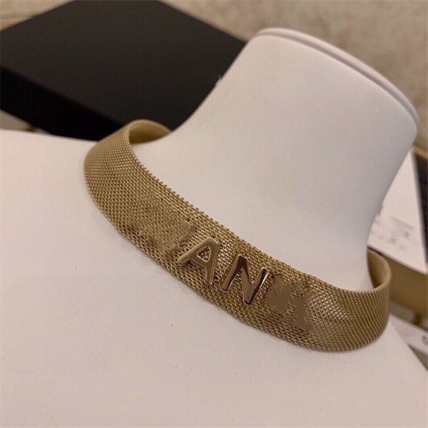 Woman Pendant Necklaces Latest Ccity gold chokers Necklace Luxury Designer Jewelry Women men C Classics logo pearl Sweater chain 1246