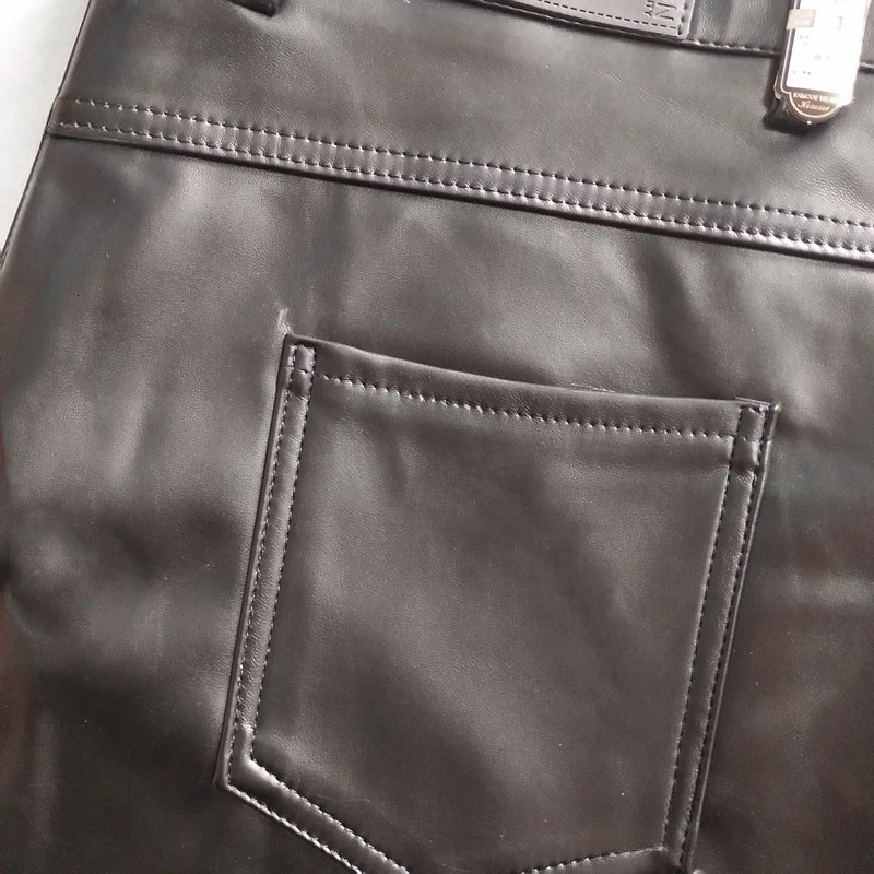 Drop Leather Pants For Men Elastic Fashion PU Trousers Streetwear 2023 Spring Autumn Motorcycle 250614