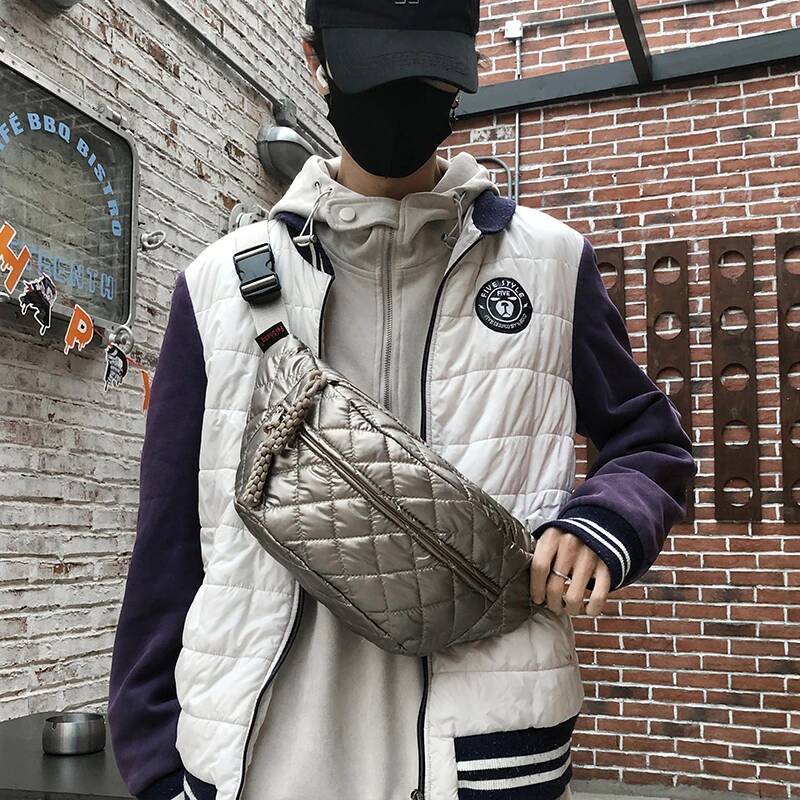 DHGM 2024 Winter Down Waist Ladies Fanny pack Phone Pack Brand Designer Female Belt Bag Casual unisex Crossbody Chest Bags