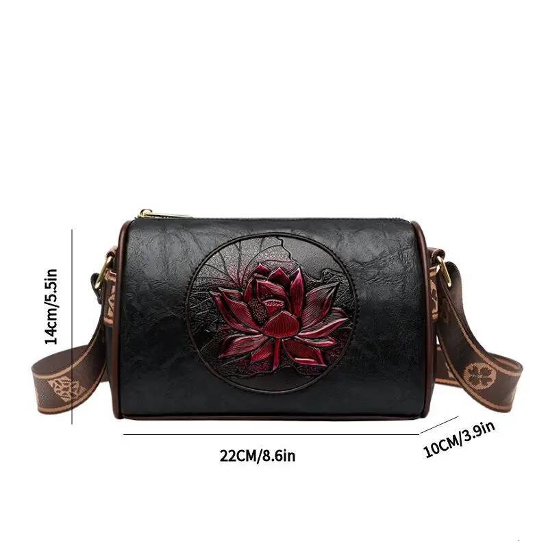 DHGM Casual Handbag Soft Leather Shoulder Crossbody Bags for Women New Fashion Print Ladies Messenger Tote Bag Sac A Main