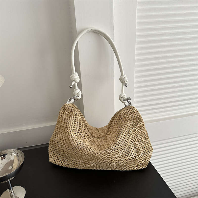 Handwoven 2023 New Trendy Fashion Straw Tote Versatile Large Capacity Shoulder Bag for Women