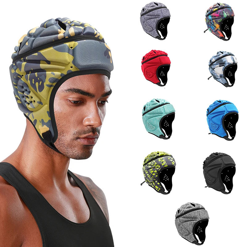 Rugby Helmet Breathable Lycra Headguard Protective Headgear Padded Adjustable Soft Goalie Hockey For Adult 250611