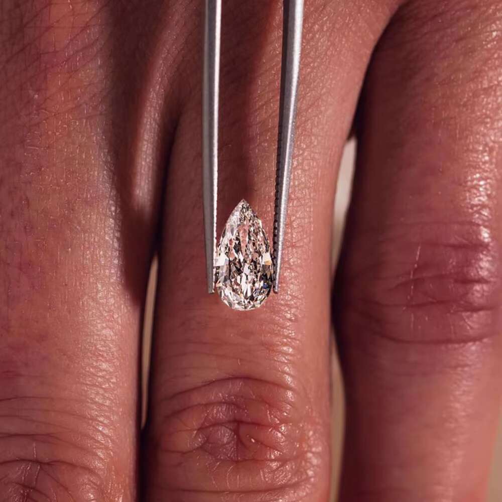 0.5CT 1.0CT 2.0CT 3.0CT Pear Shape Lab Grown Diamond DEF Color VS Clarity Loose Lab Diamond No Certificate