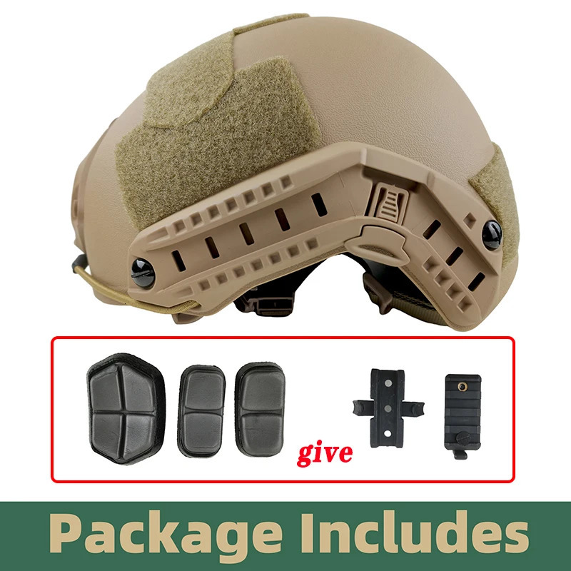 BOOIU Airsoft Tactical Helmet Adjustable Knob Thicken ABS Outdoor Fast MHPJ Riding Shooting CS Protective Military Gear 250611