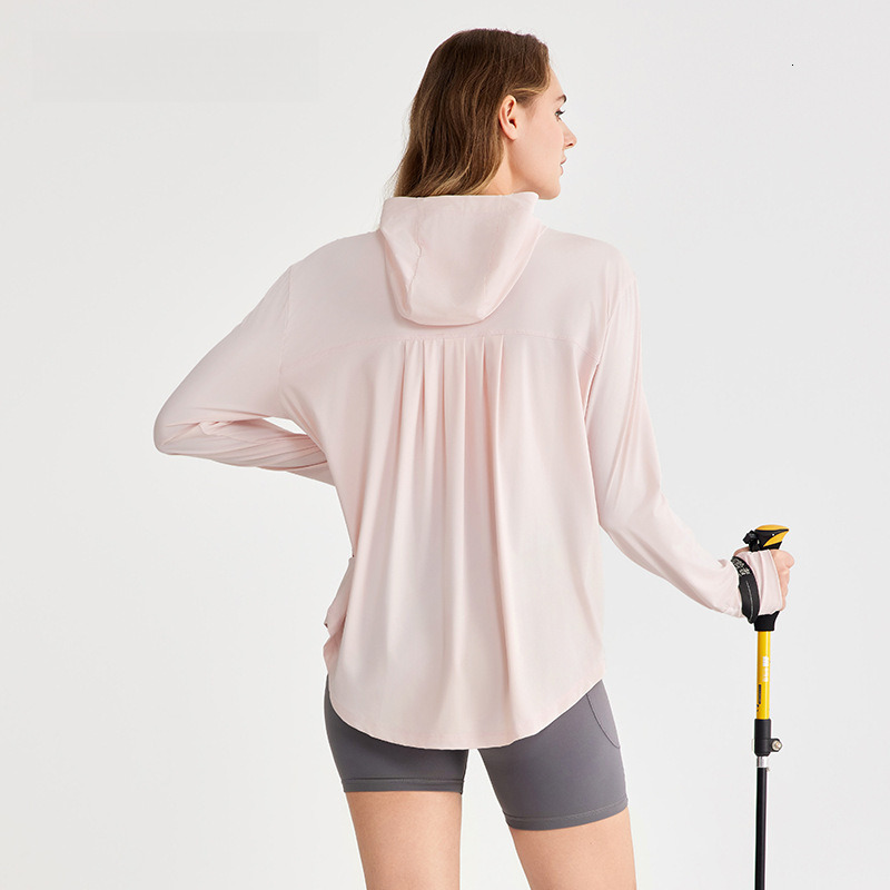 Outdoor Sports Loose Cool Breathable Hooded Sun Protection Coat Women's Beach Cover-up Sunshade Skin Jacket