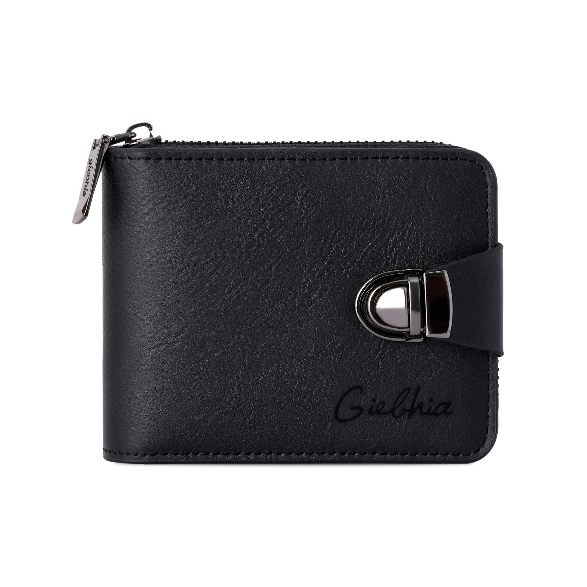 Free Shipping New Designer Men's Wallet Short Zipper Bag Large Capacity Luxury Multi-card Slot Small Clutch Business Retro Coin Purse Card Holder