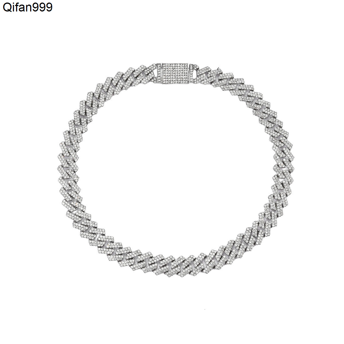 European American Classic Hip Hop 14mm Box Buckle Cuban Bracelet Full Diamond Encryption Jewelry Fashion Chain Link Bracelets