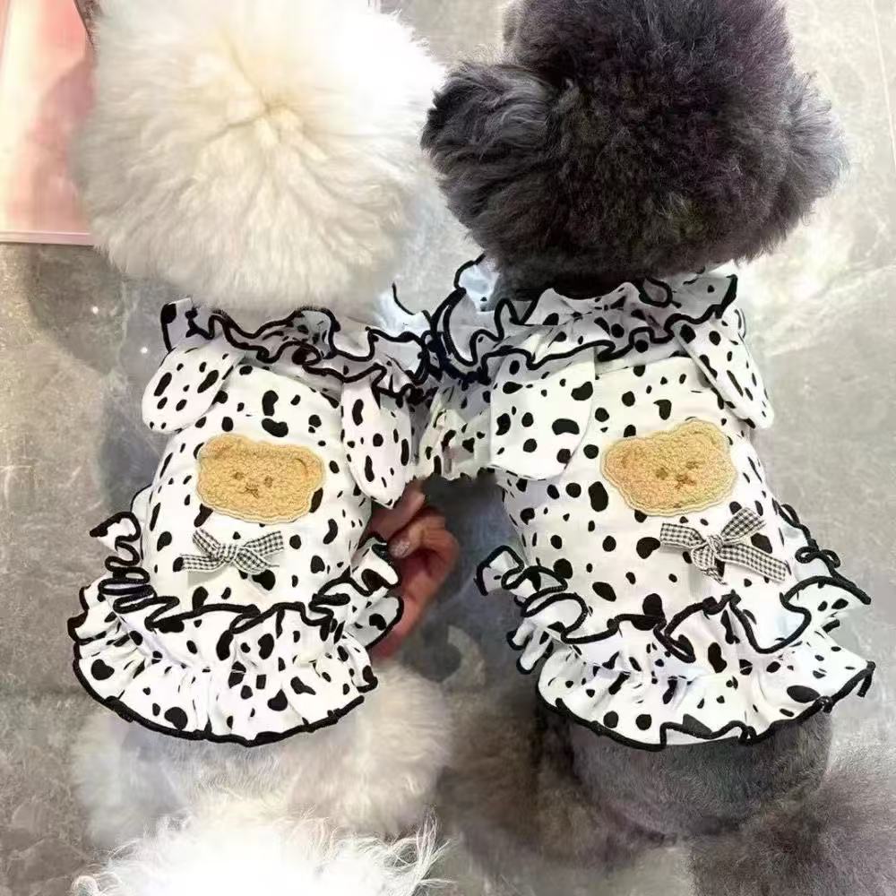 t520 Spring and summer clothes for pets, puppies, dogs, princess skirts, Bichon Frise, Pomeranian, Teddy bear, kitten, cat clothing, thin style